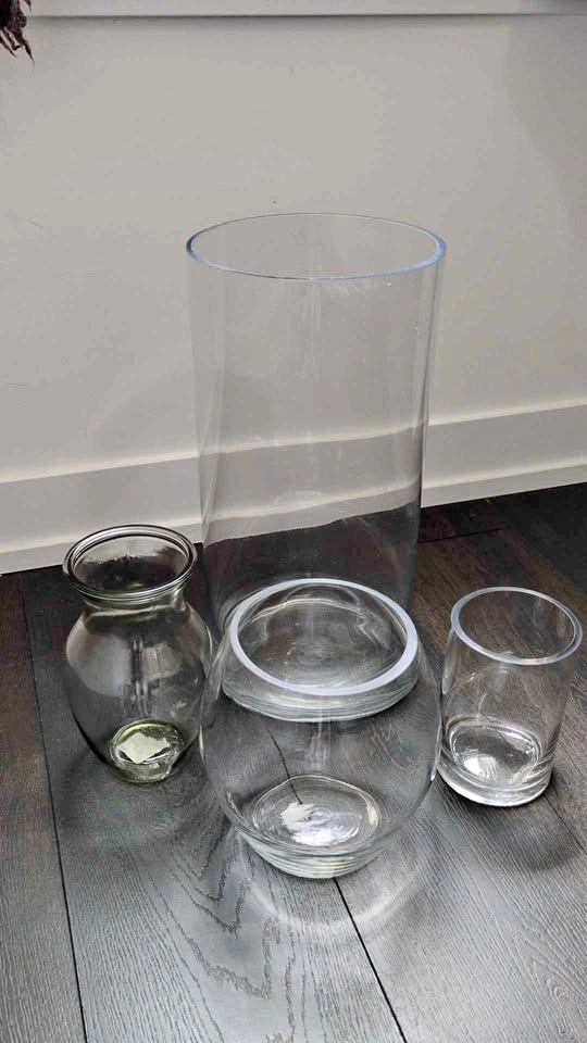 Vases bundle - bouquet, bowl, cylinder, hurricane