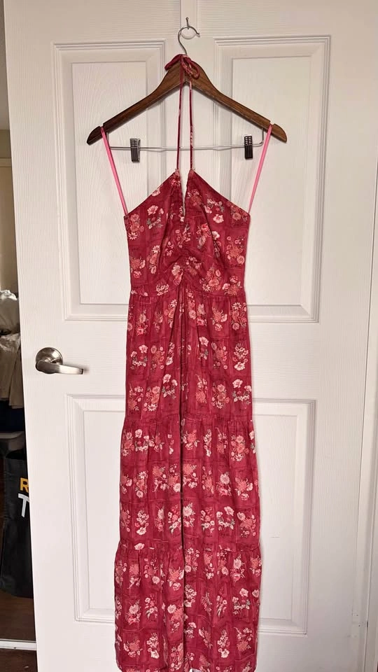 Red maxi dress