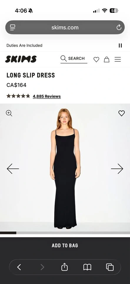 SKIMs slip dress