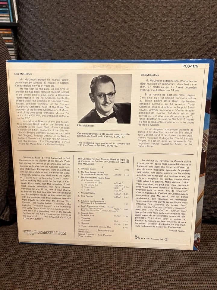 Vintage Expo 67 Vinyl LP – Ellis McLintock Canada Pavilion - photo 2
