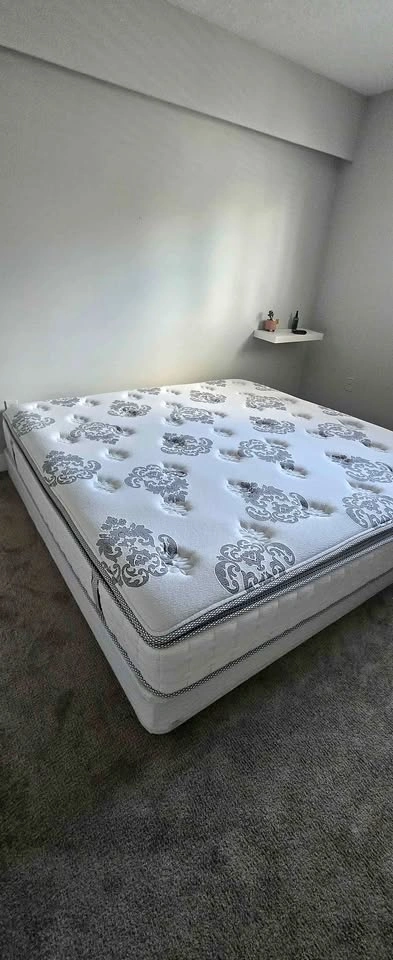 King Size Box Spring and Mattress