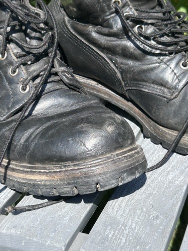 Vintage Red Wing Logger Boots Vibram Sole Black Leather 11.5/12 - photo 2