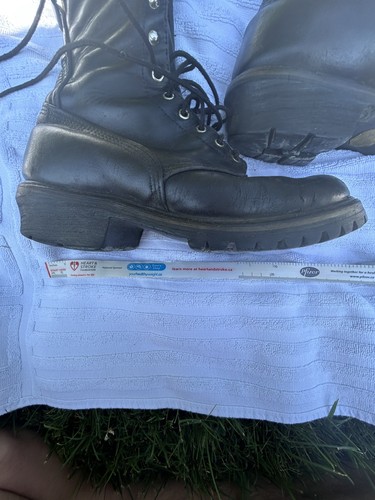 Vintage Red Wing Logger Boots Vibram Sole Black Leather 11.5/12 - photo 5