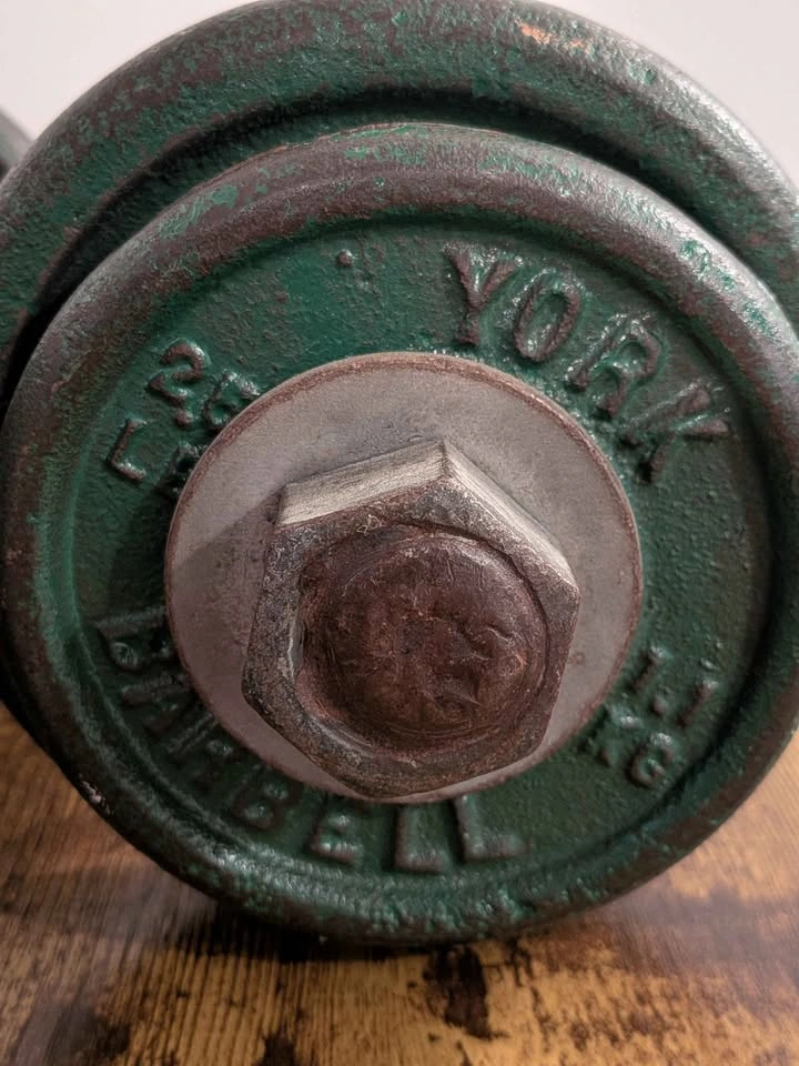 Vintage York Barbell Dumbbell Set - 38 lbs Total - photo 3