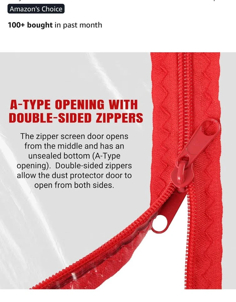 2 Pack 4’x7’ Plastic Zipper Door Dust Barrier - photo 4