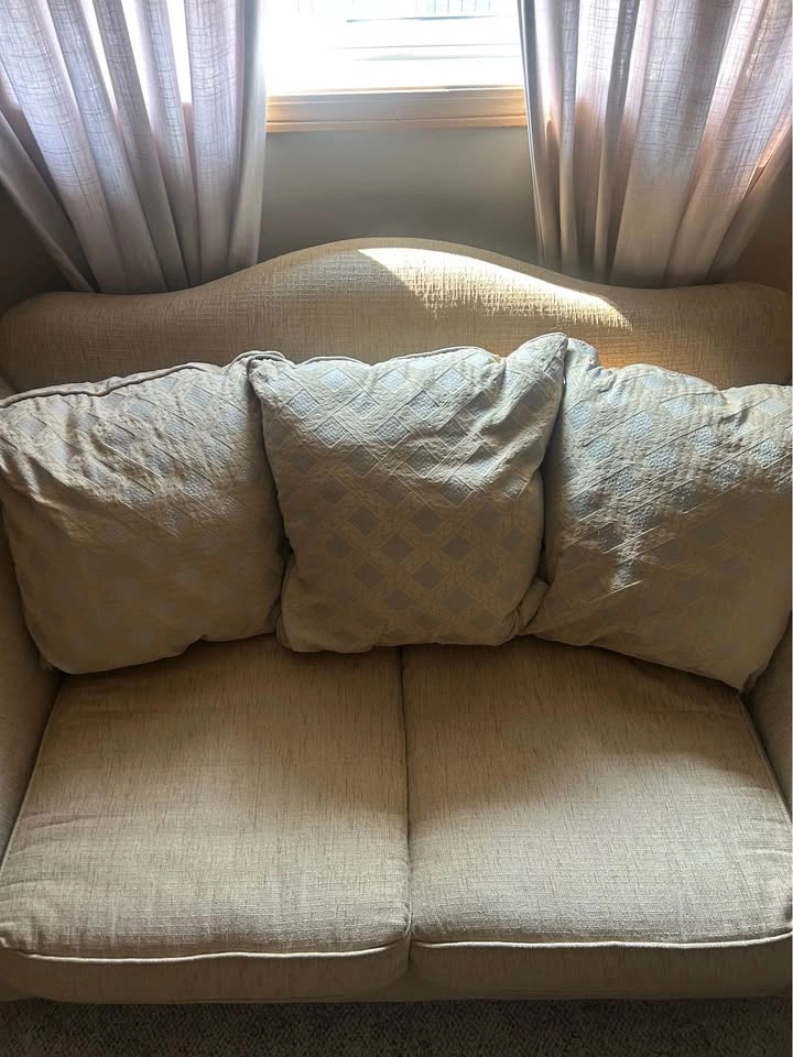 Beige Camelback Loveseat from Sofaland - photo 2