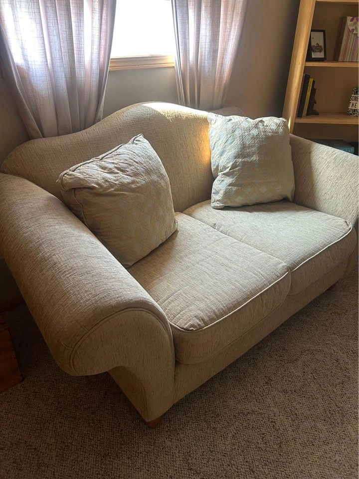 Beige Camelback Loveseat from Sofaland - photo 3