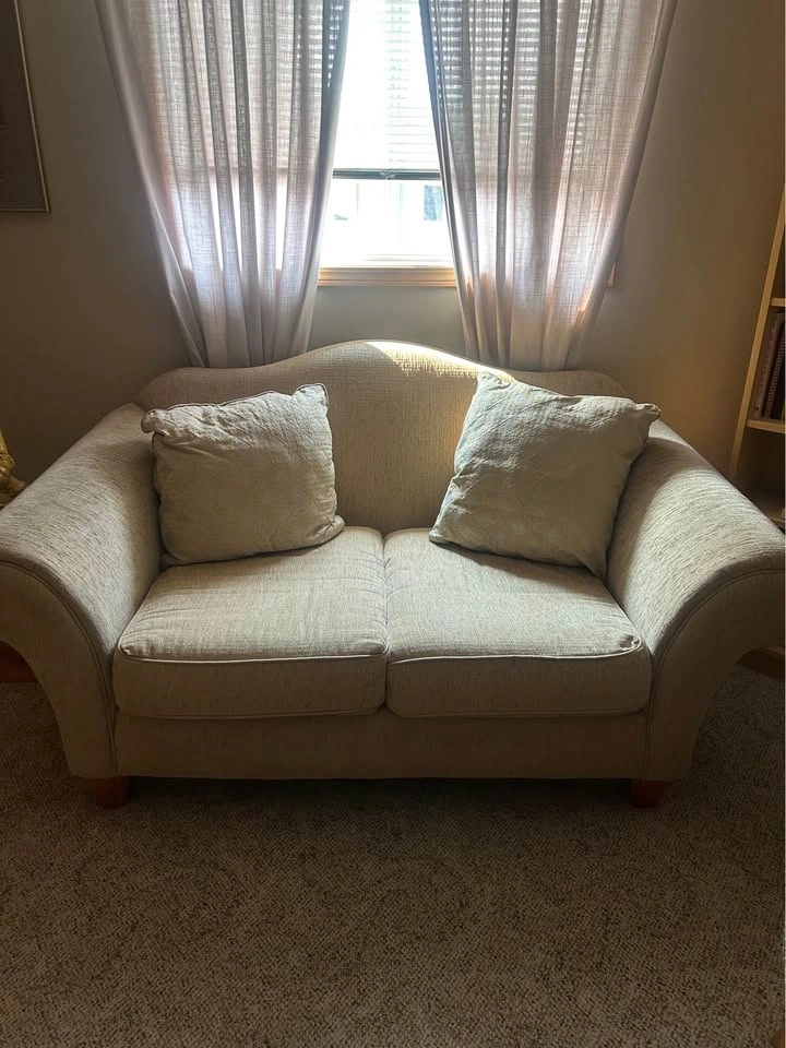 Beige Camelback Loveseat from Sofaland - photo 4