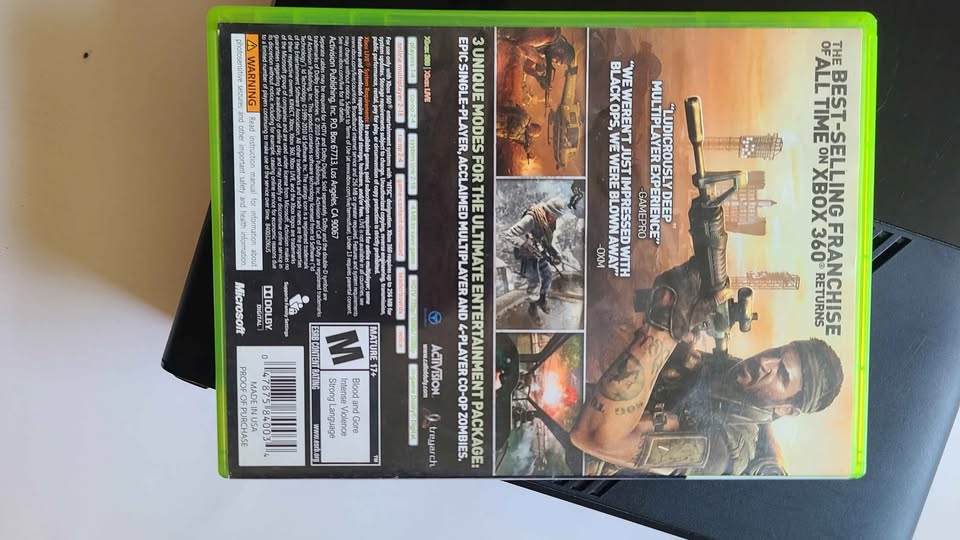 Xbox 360 E Bundle — Controller + Black Ops COD Game - photo 2