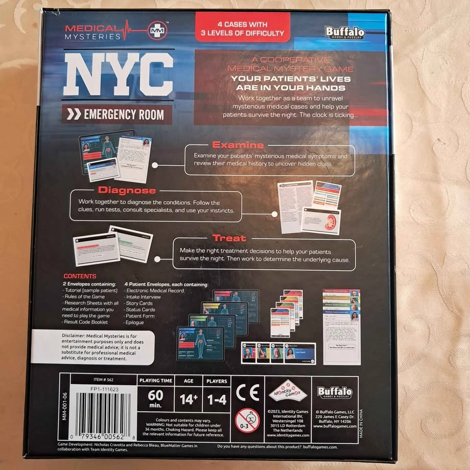 Medical mysteries: NYC Emergency Room Board Game - photo 2