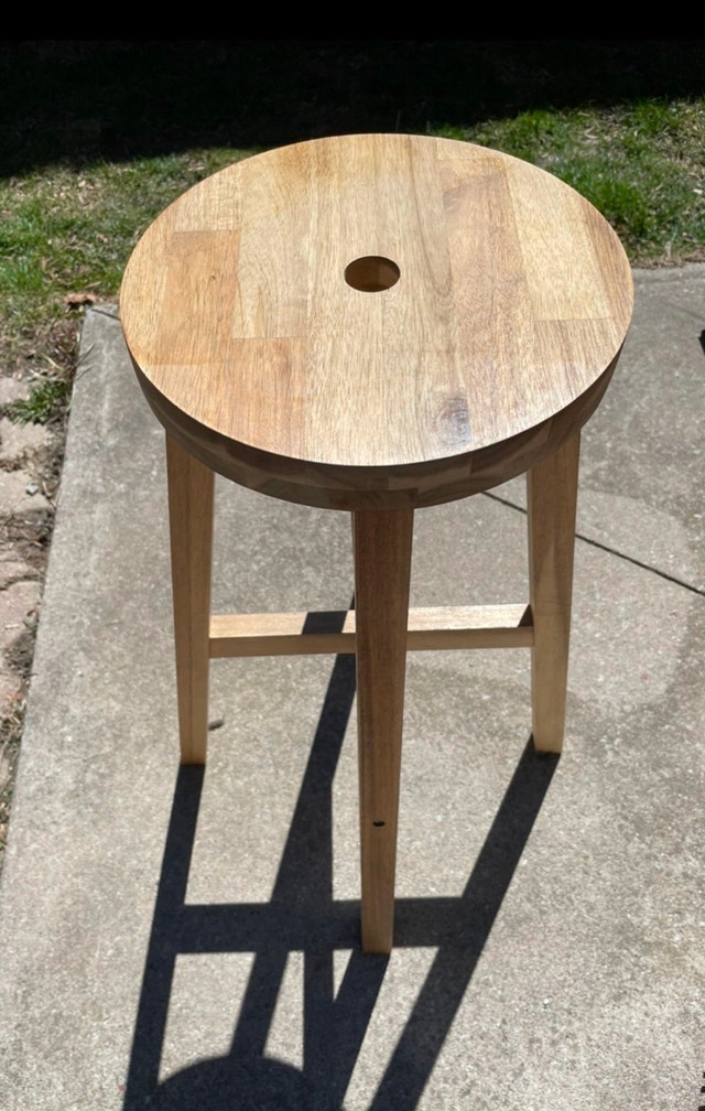 Wooden high stool for kitchen counter height - photo 2