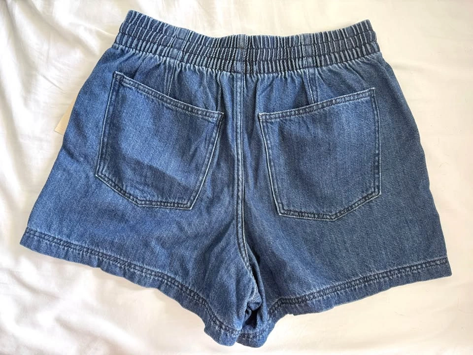 Women's High-Rise Drawstring Soft Jean Shorts - Universal Thread - photo 3