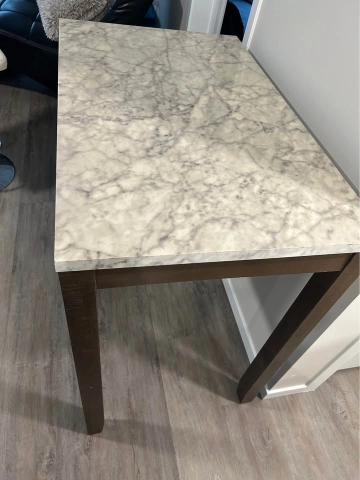 Faux marble bar table with chairs - photo 2