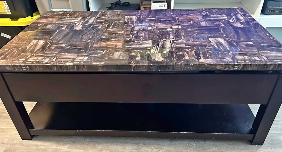 Faux marble Coffee Table with Storage