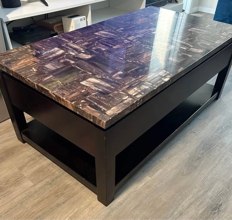 Faux marble Coffee Table with Storage - photo 3