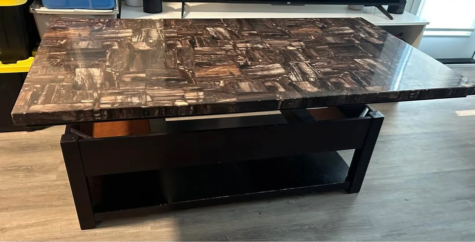 Faux marble Coffee Table with Storage - photo 4