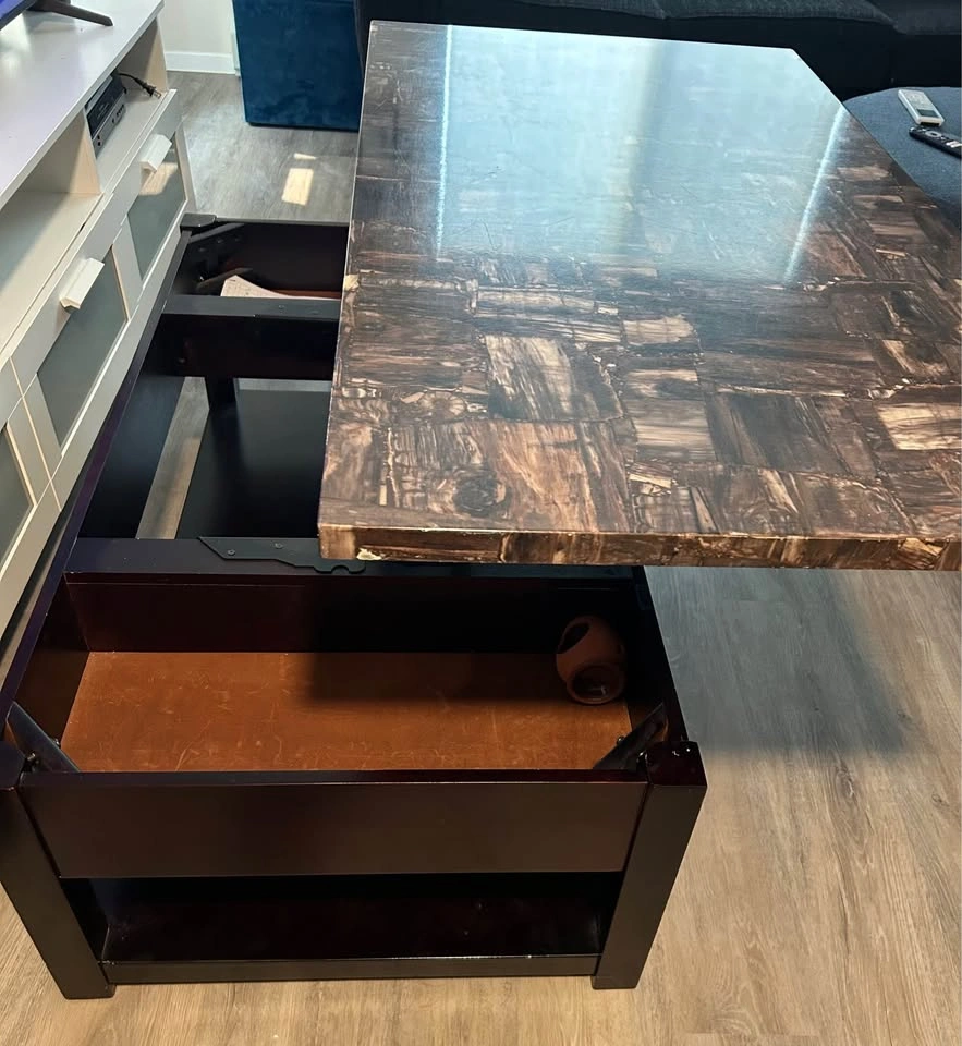 Faux marble Coffee Table with Storage - photo 5