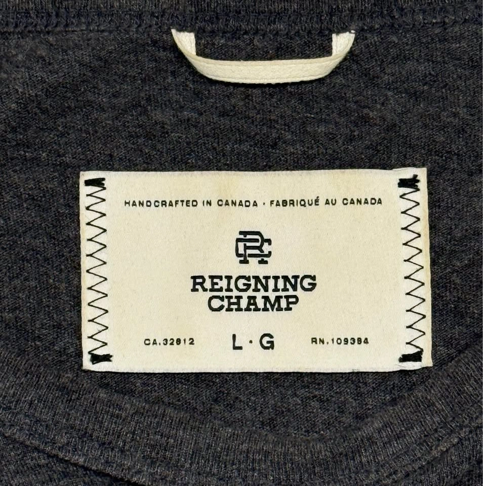 Reigning Champ long sleeve shirt - dark grey - men’s L - photo 4