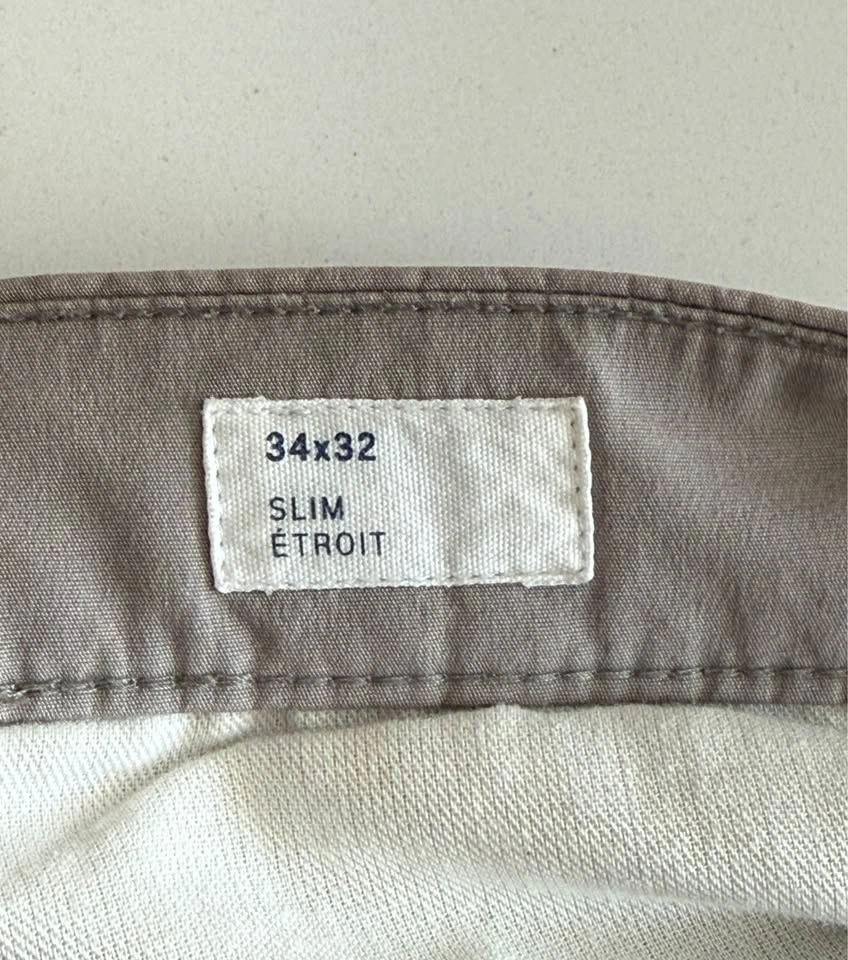 GAP slim fit chinos - light gray - 34x32 - photo 3
