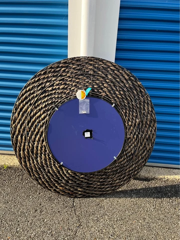 3F’11 Large Round Jute Rope Mirror - photo 3