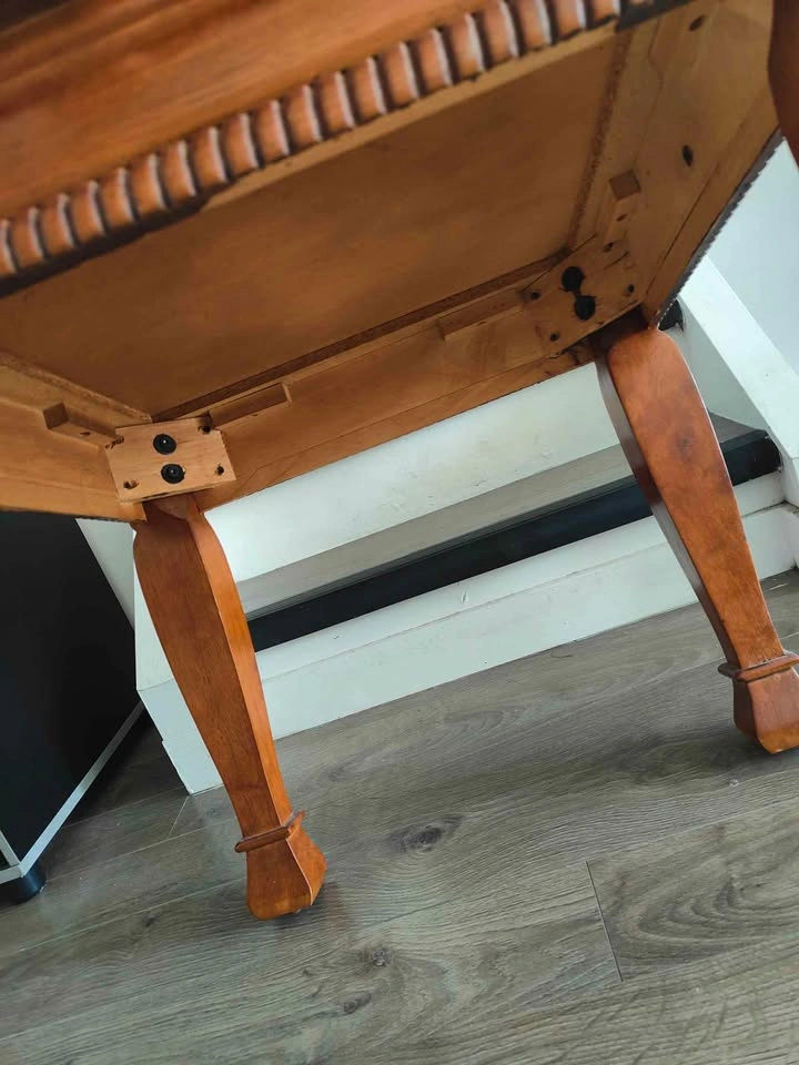 Yellow and Wood Square End Table - photo 3