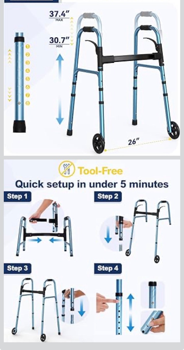 New Open Box HolyHeal Folding Walker