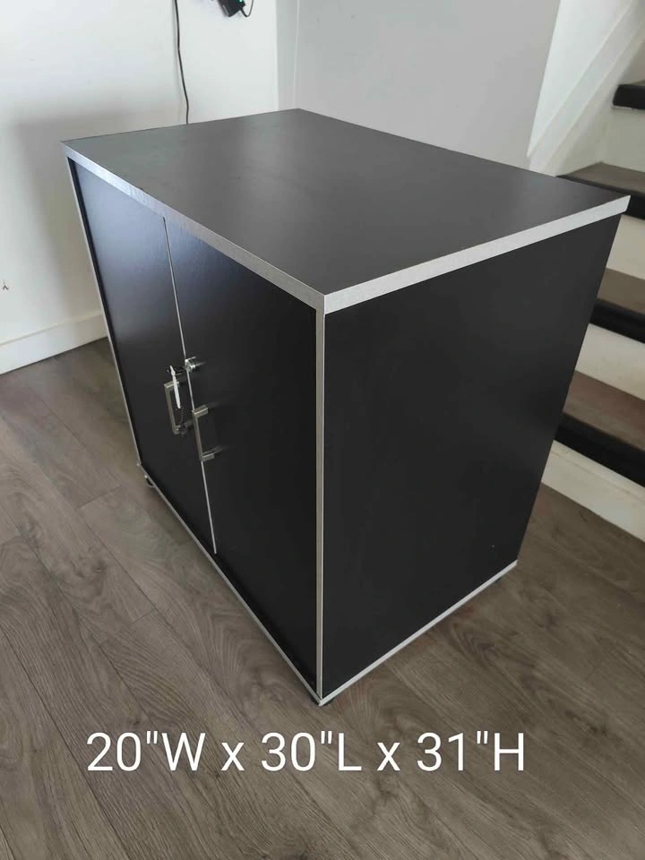 Black 2-Door Locking Storage Cabinet - photo 2