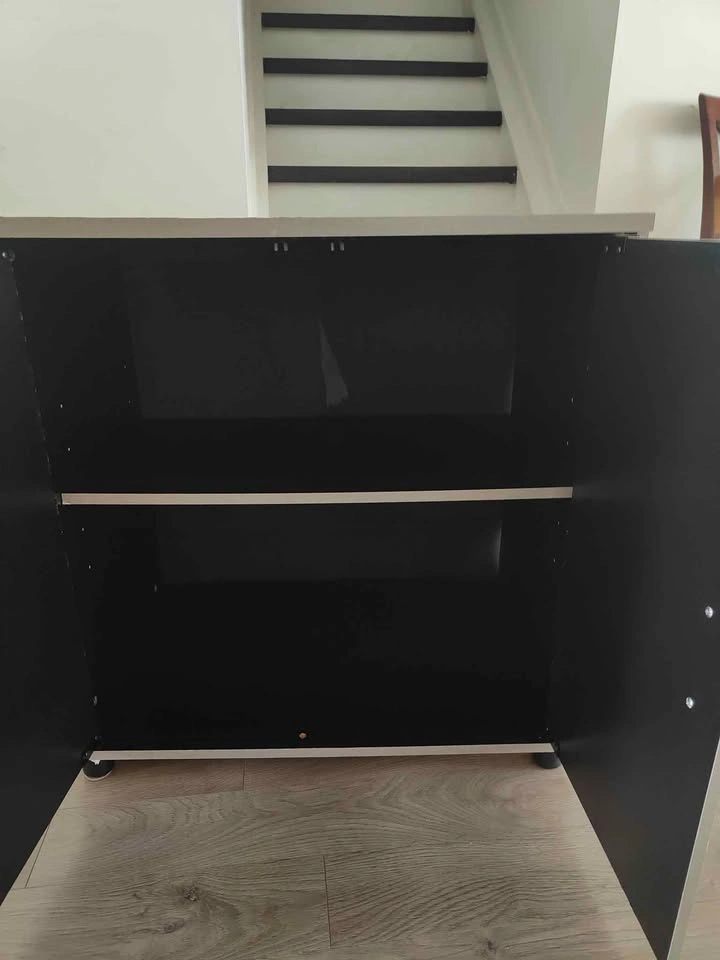 Black 2-Door Locking Storage Cabinet - photo 3