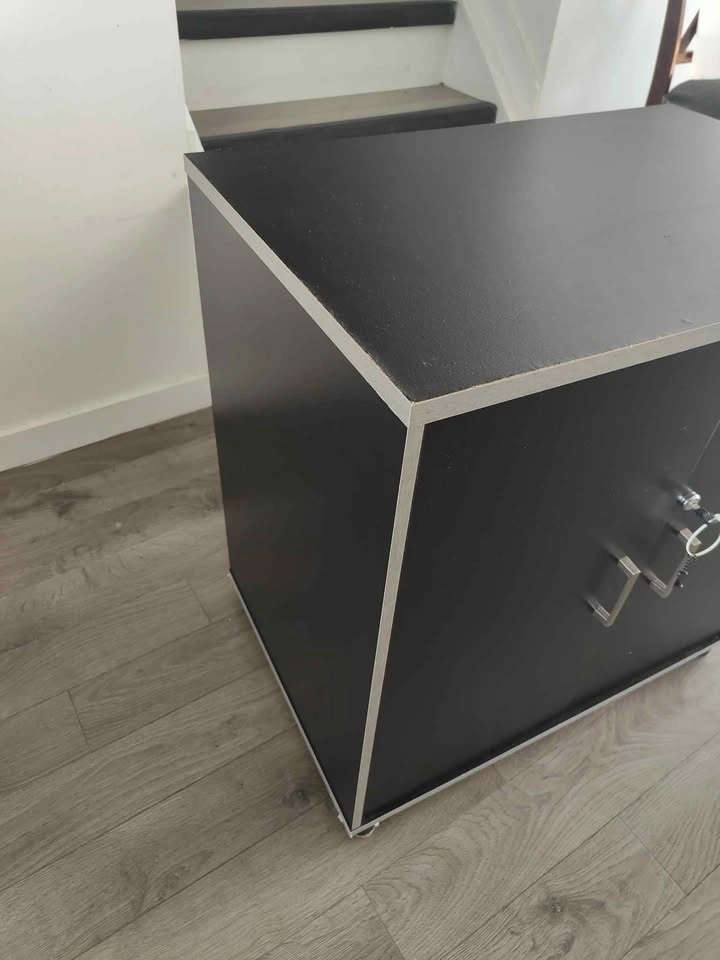 Black 2-Door Locking Storage Cabinet - photo 5