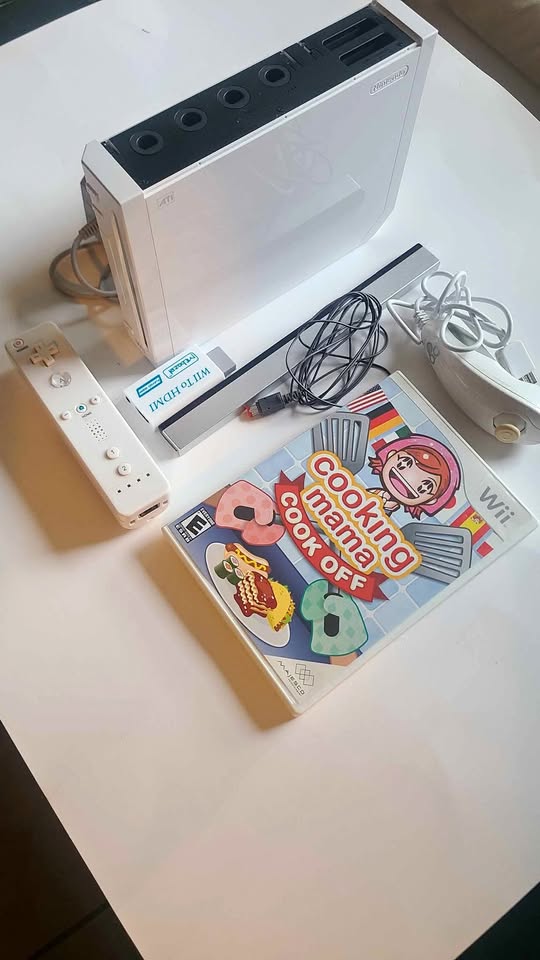 Nintendo Wii Console Bundle - Cooking Mama Game + Remote + HDMI!