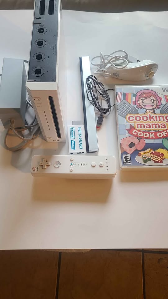 Nintendo Wii Console Bundle - Cooking Mama Game + Remote + HDMI! - photo 3