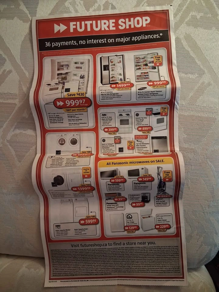 Vintage Future Shop Thanksgiving Sale Flyer Advertisement (Octob - photo 3