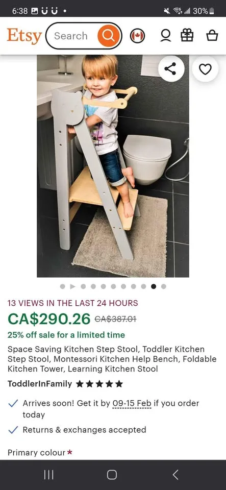 Foldable Kitchen Helper Stools for kids - Brand new image indicator(5)