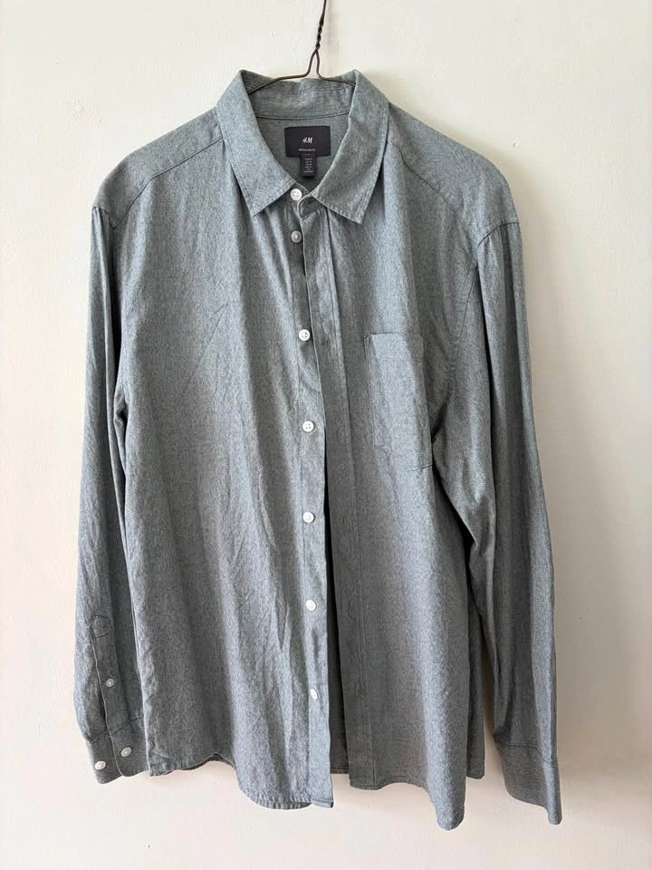 Muted green oxford shirt