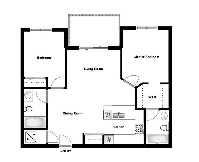 2 Beds 2 Baths - Apartment