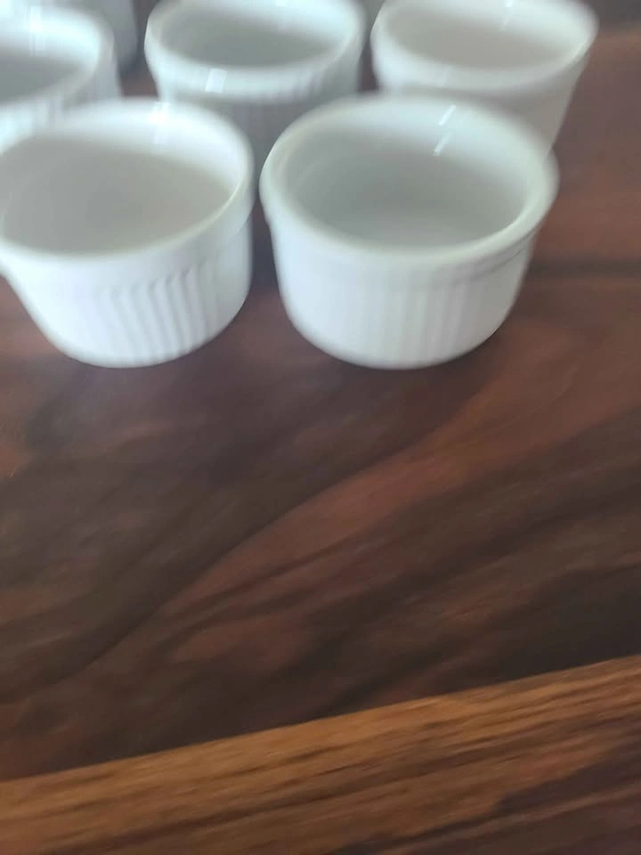 Set of 8 White Ceramic Ramekins - photo 2