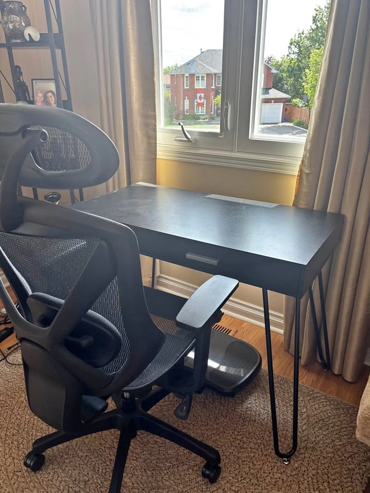 Modern Home Office Desk & Ergonomic Mesh Office Chair