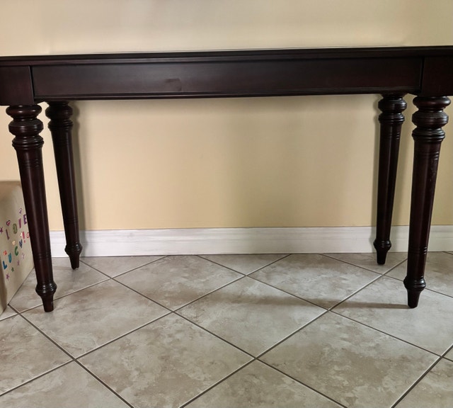 Bombay Company Console Table with Glass Inset Top