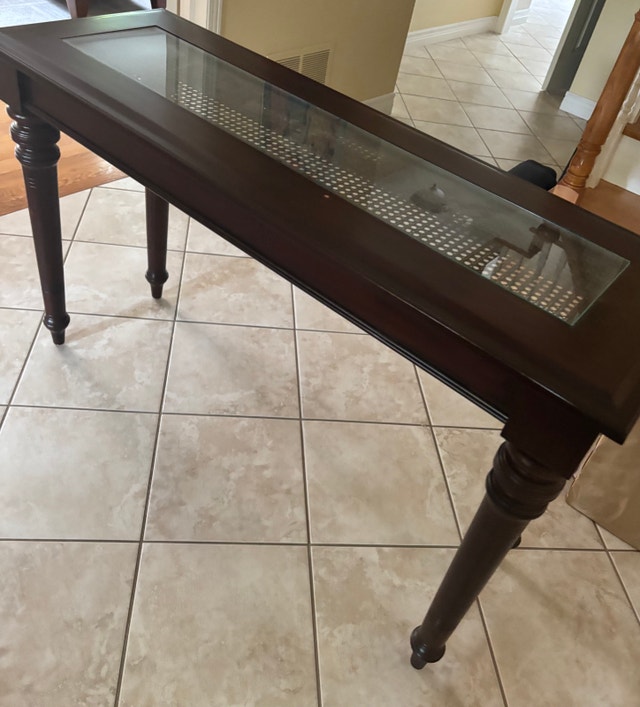 Bombay Company Console Table with Glass Inset Top - photo 2