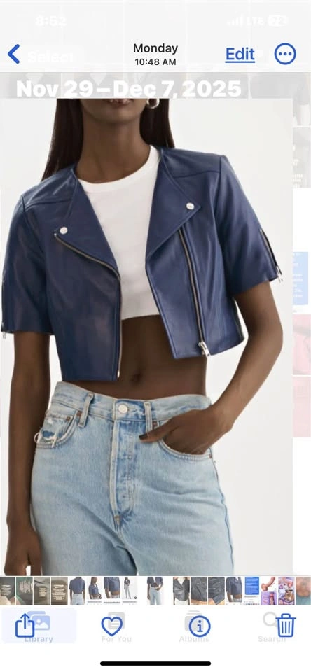 Cropped Leather jacket by Lamarque