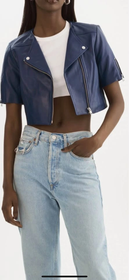 Cropped Leather jacket by Lamarque - photo 4