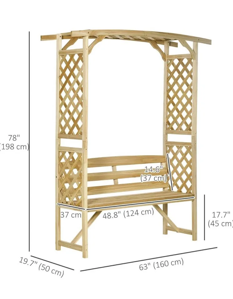 NEW Garden Arch with 2-Person Bench – BS24344 🌿 image indicator(3)