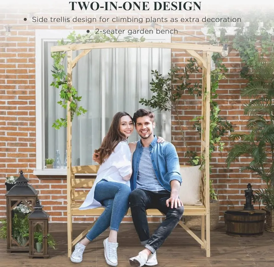 NEW Garden Arch with 2-Person Bench – BS24344 🌿 image indicator(4)