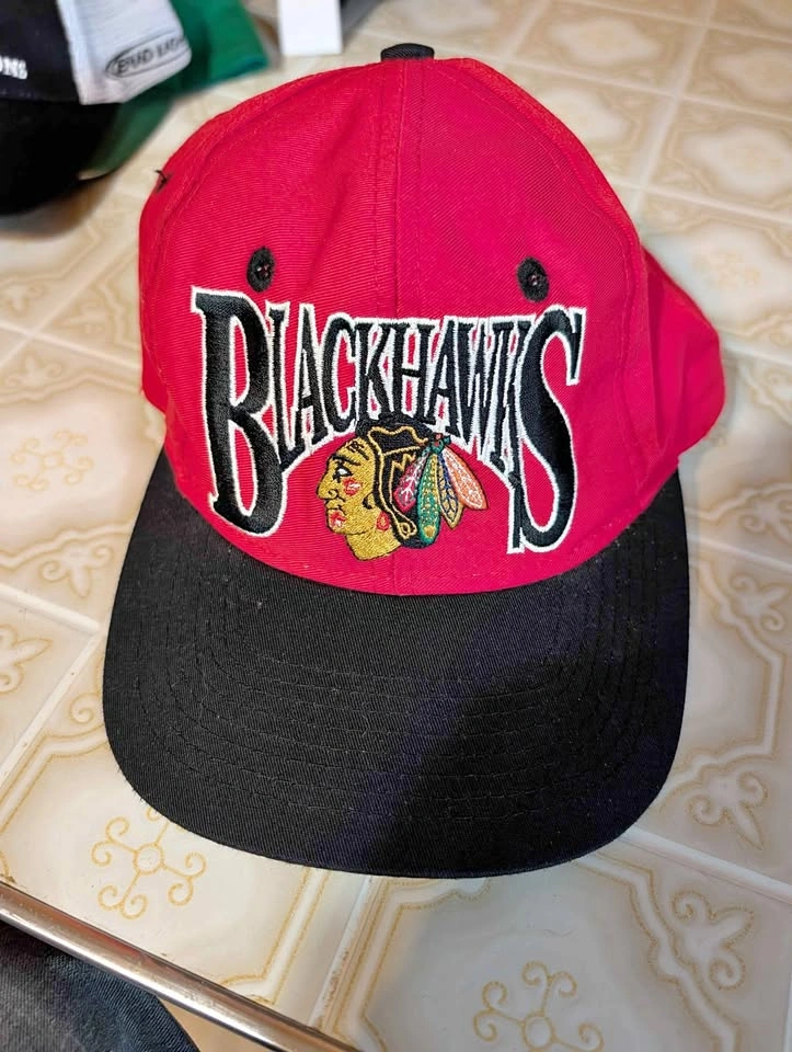 Vintage 90s Chicago Blackhawks Snapback Hat - The Game Brand