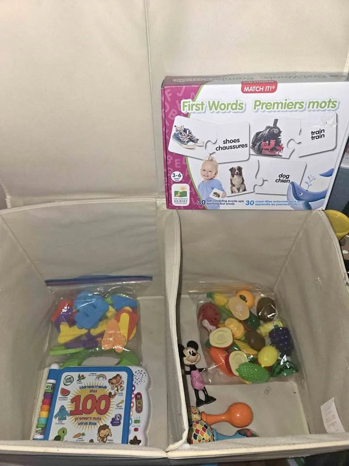 Collapsible Toy Box with Lid w/ toys included