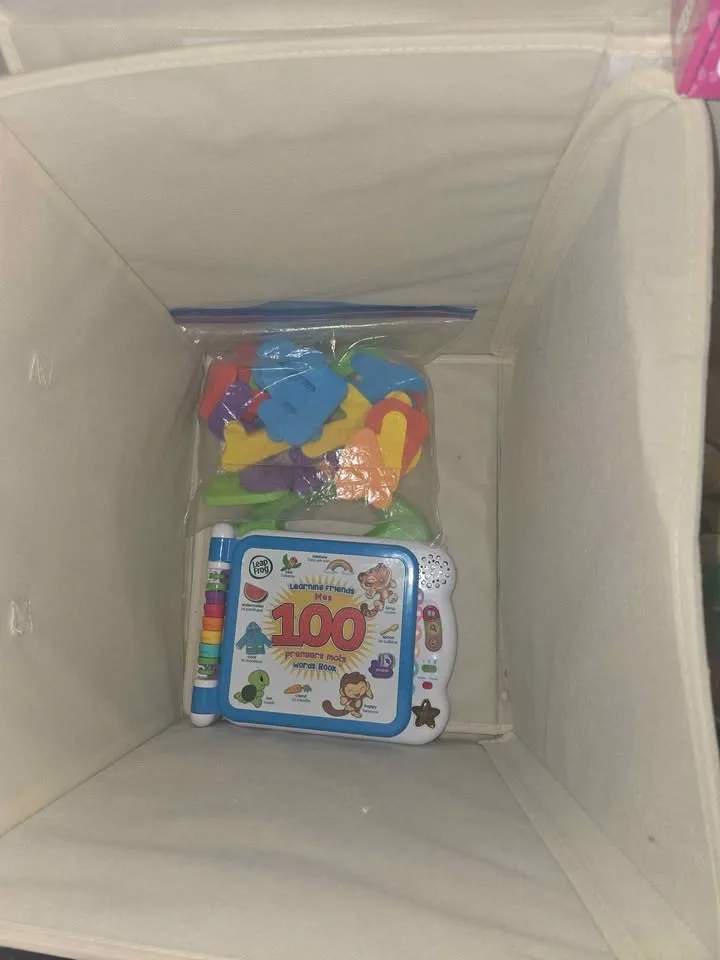Collapsible Toy Box with Lid w/ toys included - photo 2