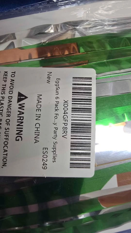 EggSun 1x2M Foil Fringe Party Curtains - Green/Metallic Mix - photo 2