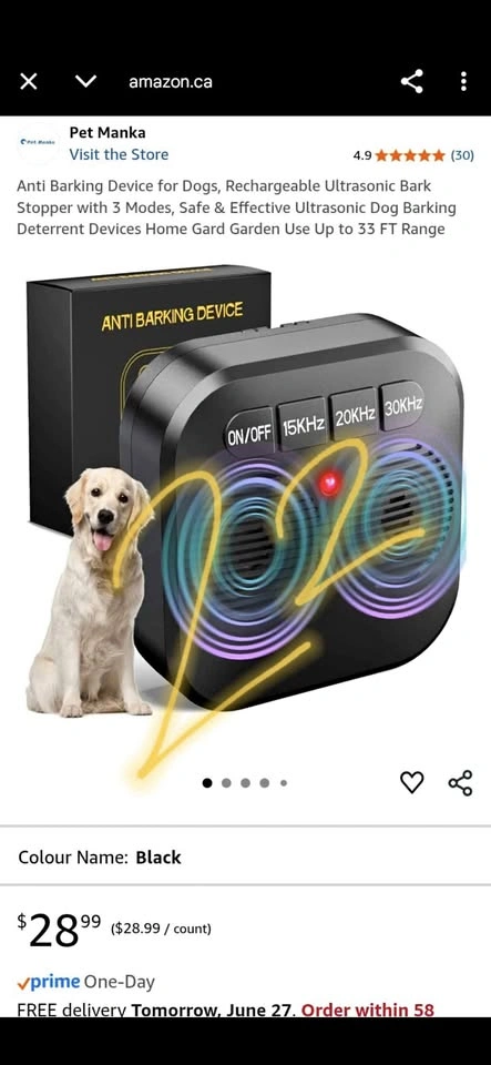 Anti Barking Device for Dogs, Rechargeable Ultrasonic Bark Stopp
