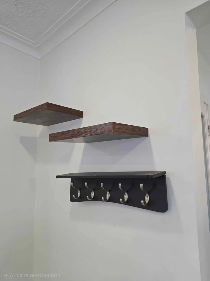 Wall-Mounted Coat Rack with Shelf & 5 Double Hooks - photo 3