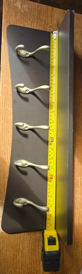 Wall-Mounted Coat Rack with Shelf & 5 Double Hooks - photo 4
